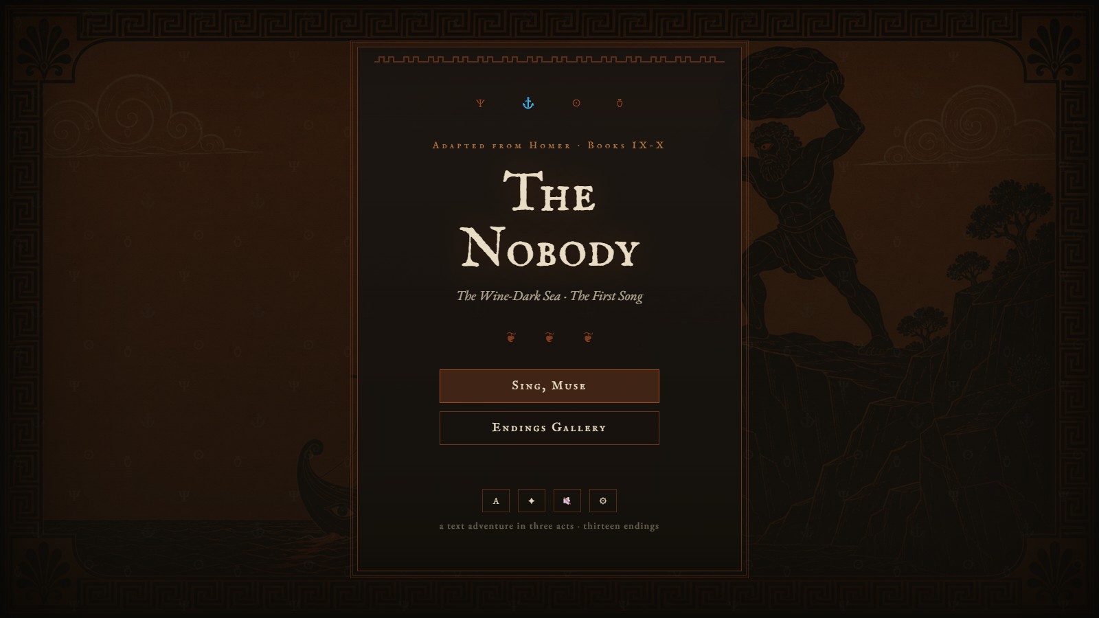 The Nobody — title screen