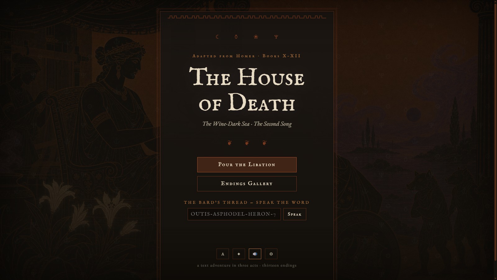 The House of Death — title screen