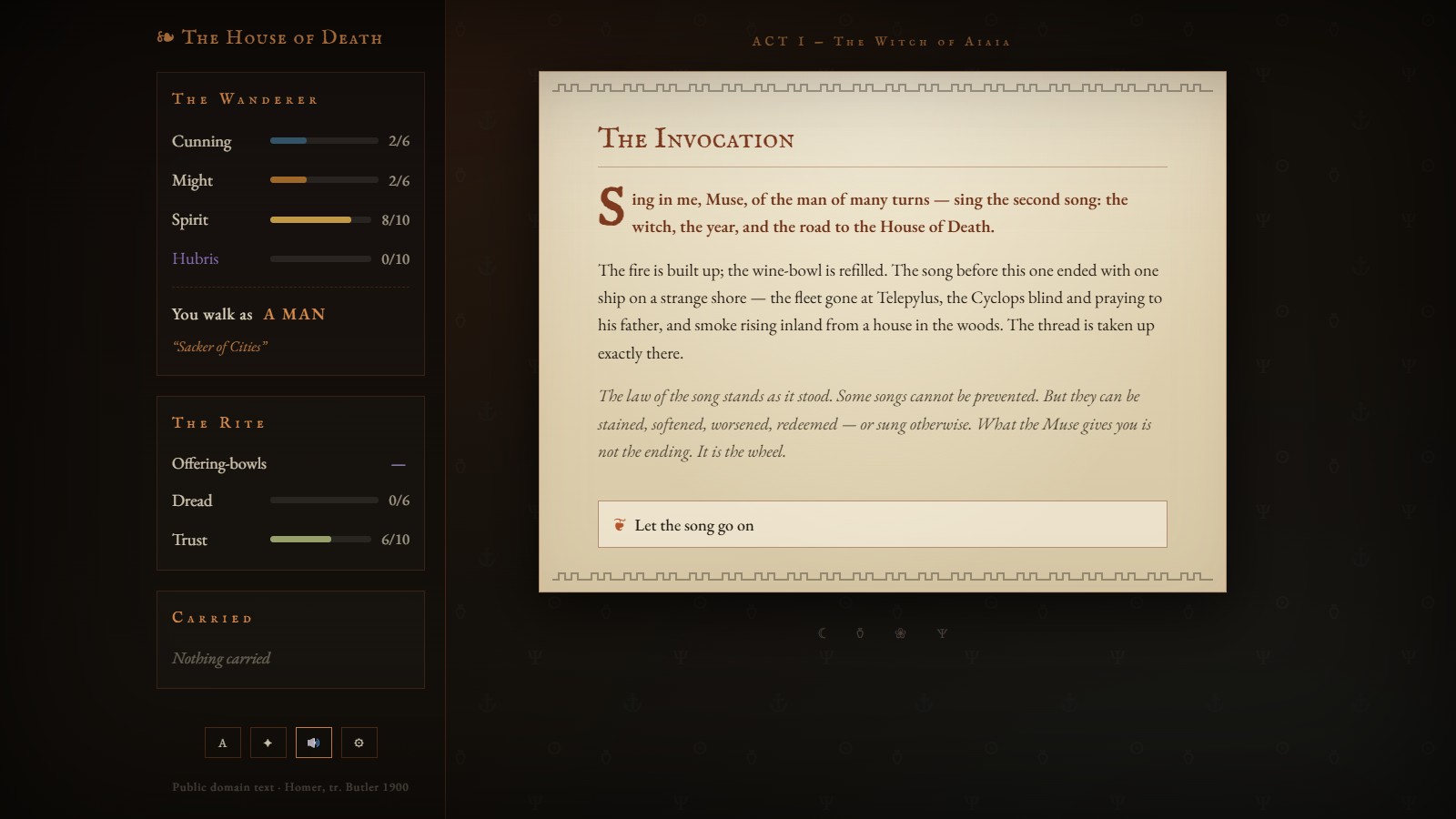 The House of Death — the invocation