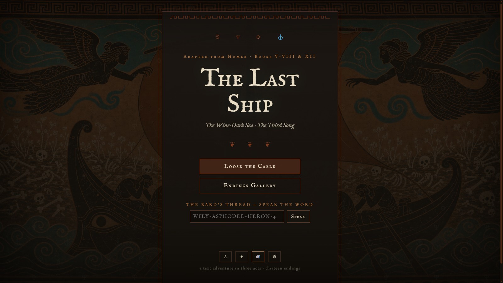 The Last Ship — title screen